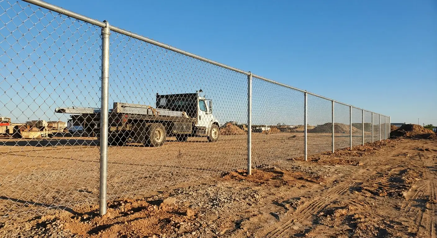 Wind-rated temporary fencing site in Normal, IL