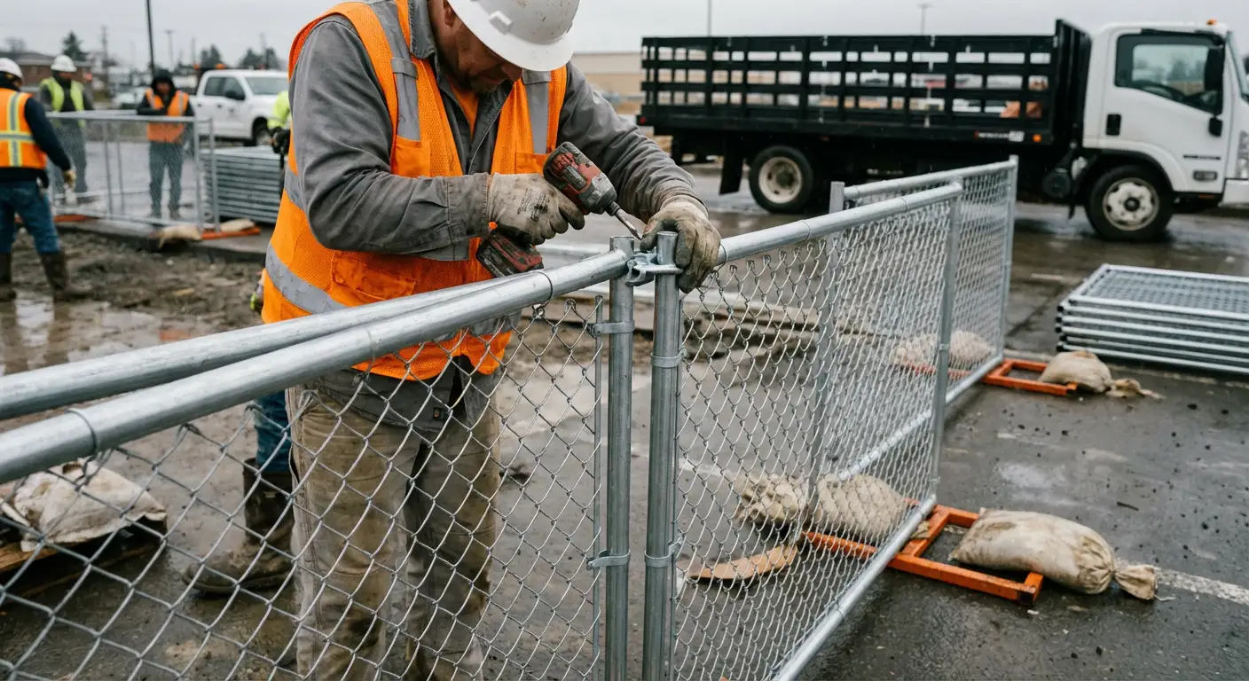 Physical security fencing for site investigation in Normal, IL
