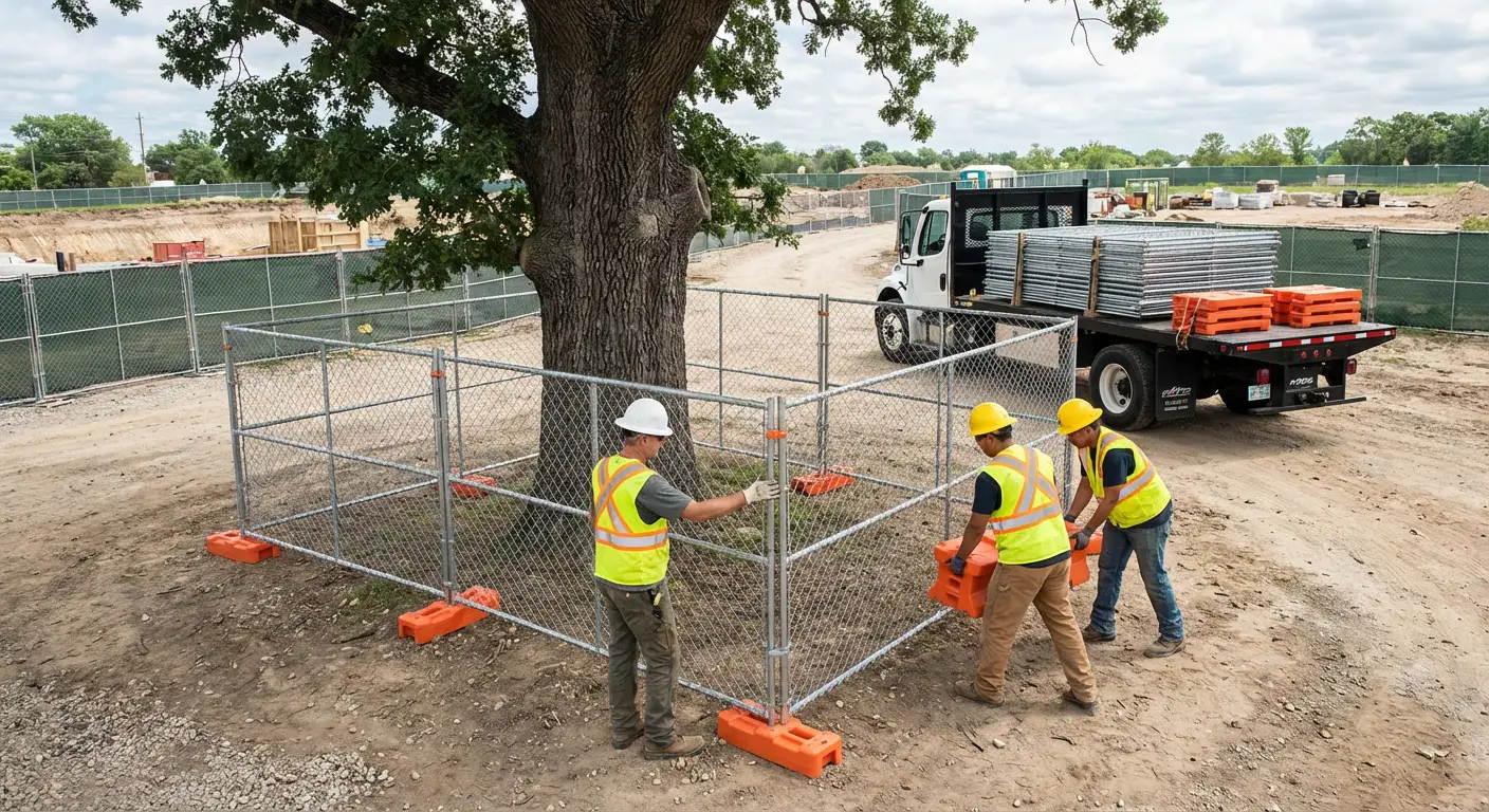 Temporary gate rental and secure perimeter fencing in Normal, IL