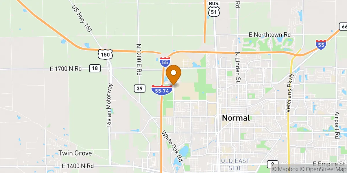 Normal neighborhood map in Normal, IL
