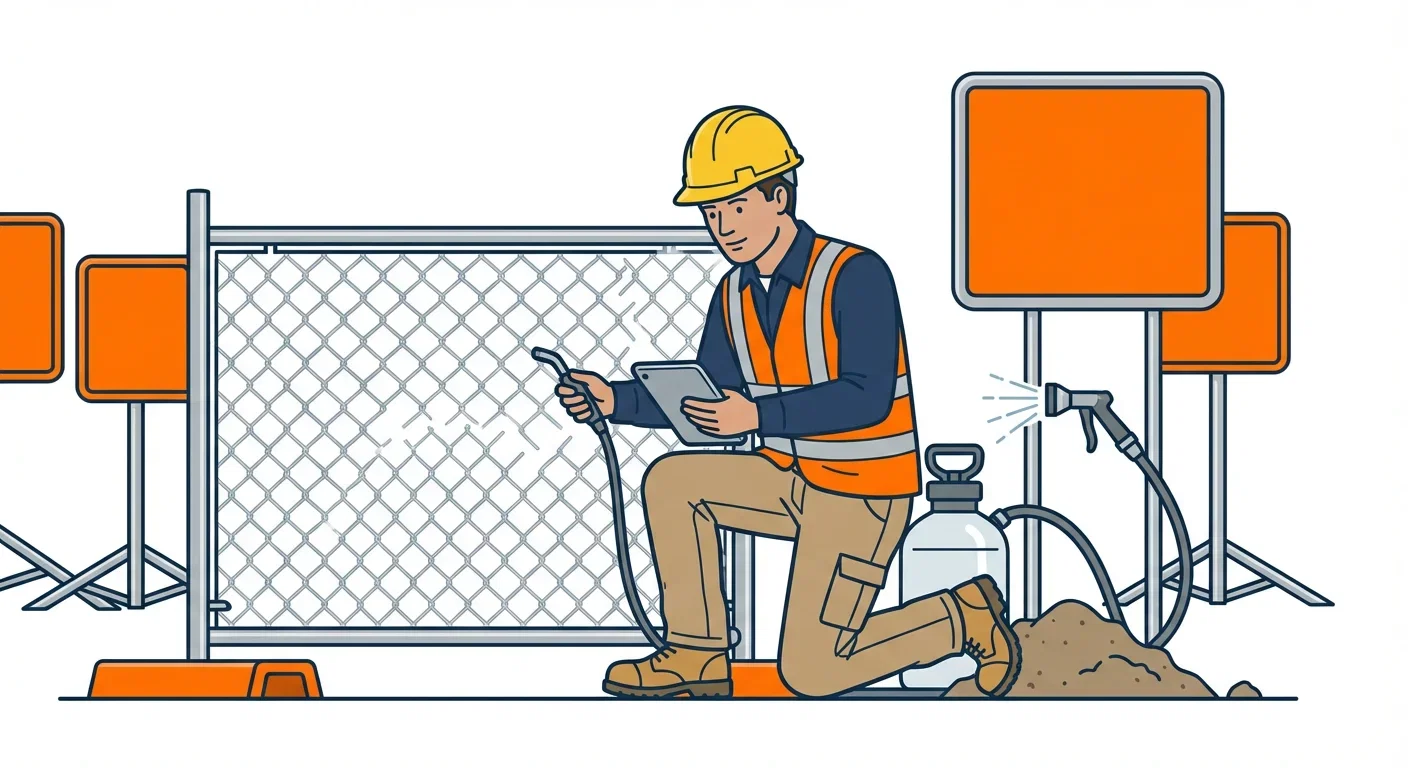 SWPPP Dust Compliance Warning Signs Infographic in Normal, IL