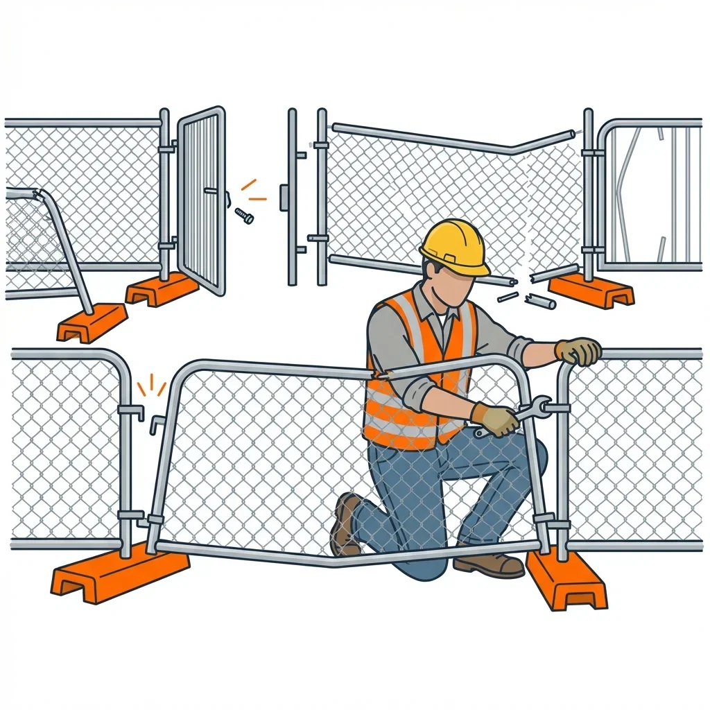 Diagram showing crowd control failure points and safety zones in Normal, IL